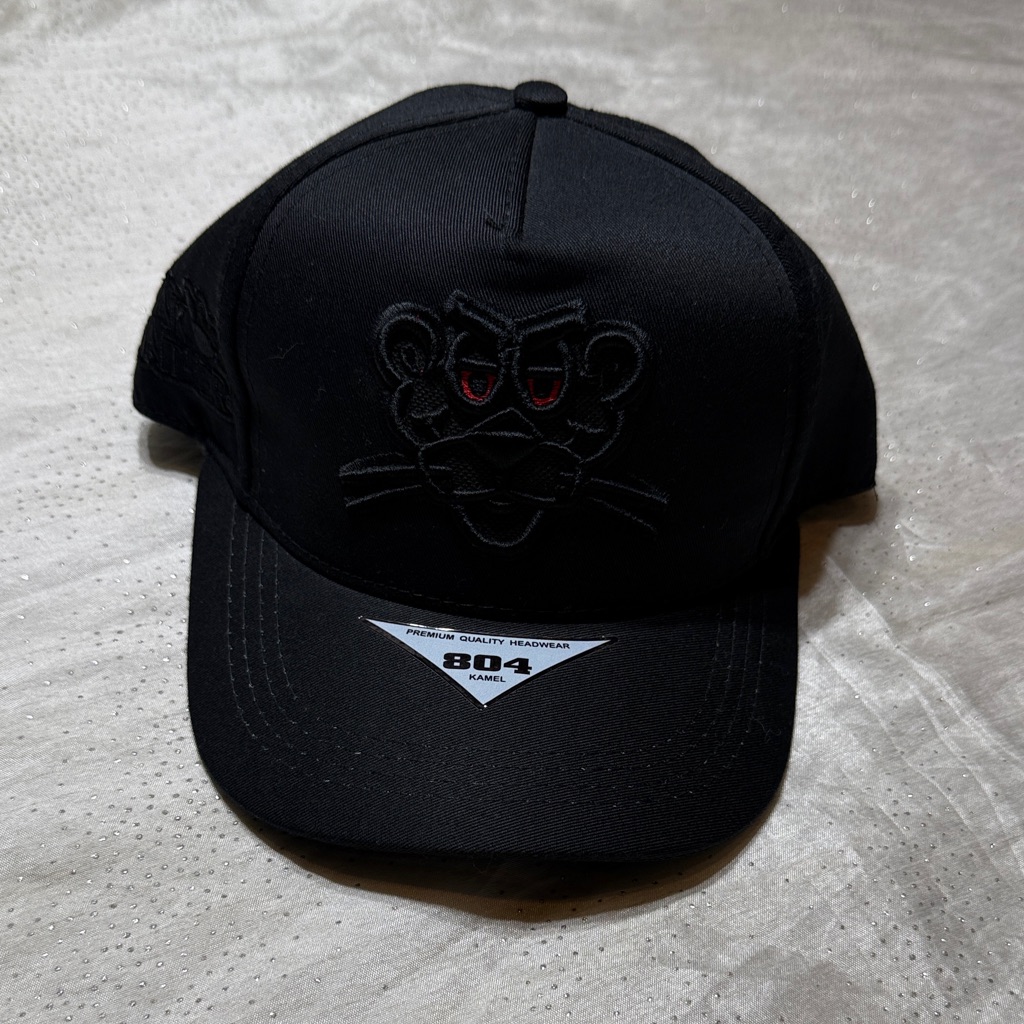Pink Panther Black Panther Embroidered Cap